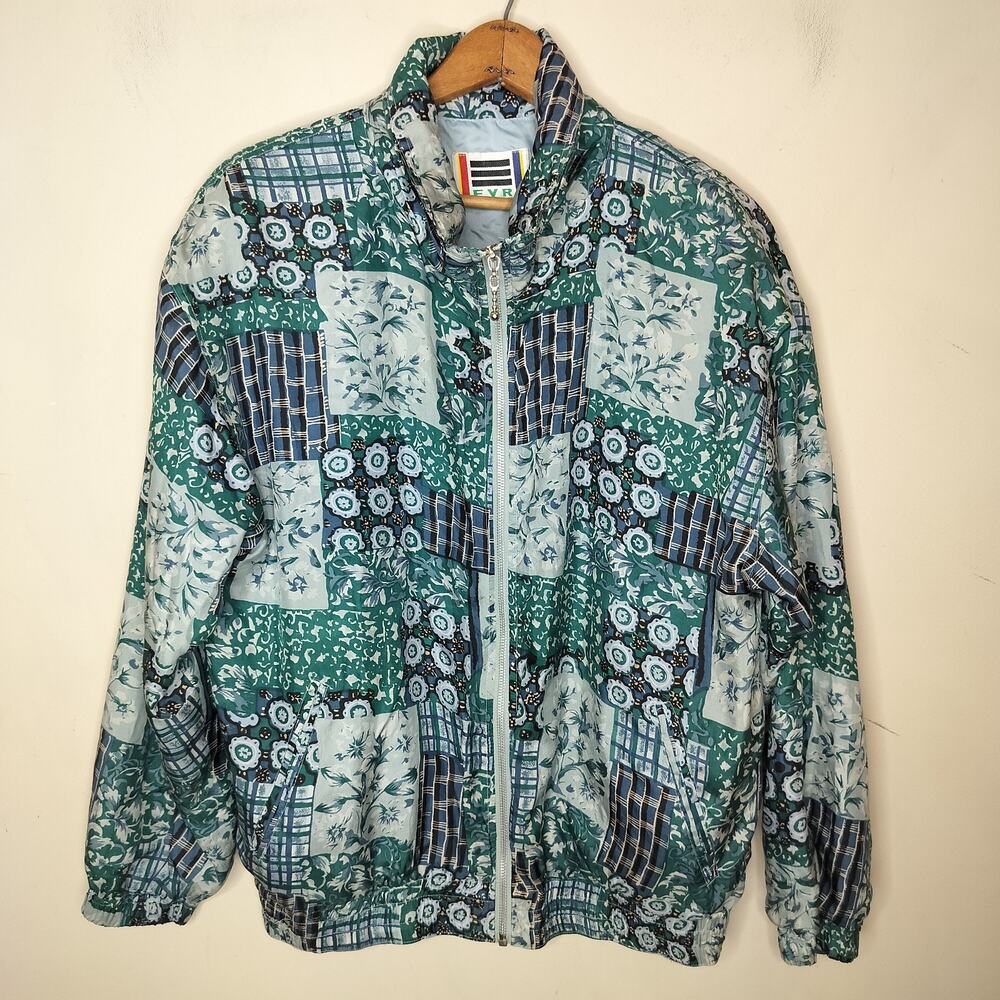EVR Silk Jacket‎ Patchwork Floral Full Zip